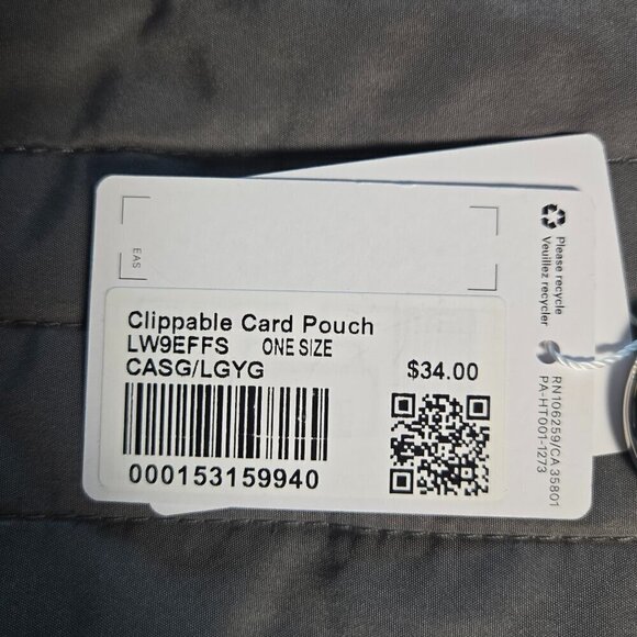 NWT Lululemon Clippable Card Pouch - Cascadia Green/Legacy Green - Picture 3 of 3